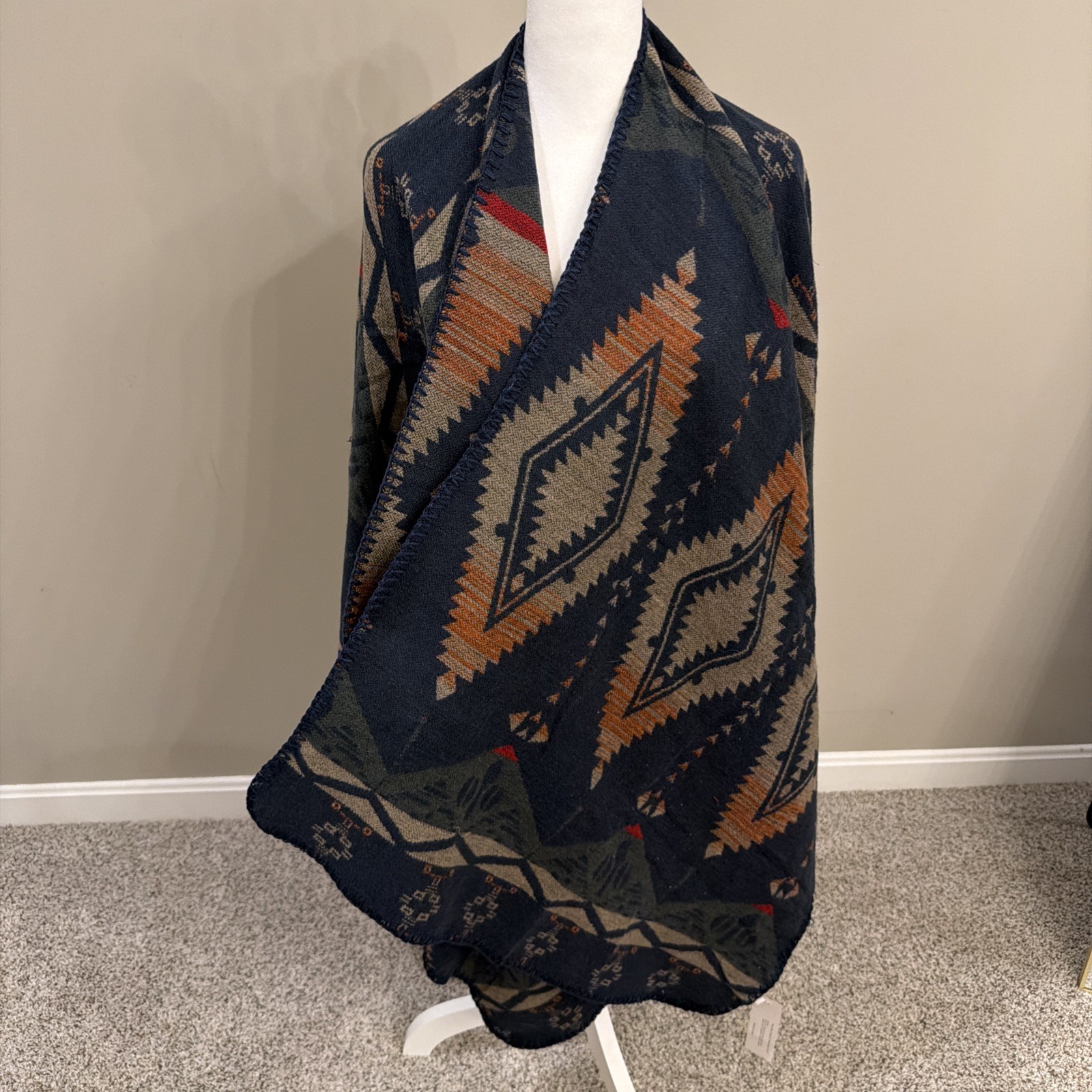 Urban CoCo Women's Open front Poncho Cape Cardigan Wrap Shawl SOFT! 61”x52”
