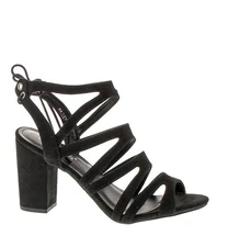 Top Moda Hailey-1 Women's Cutout Tie Back Stacked Chunky Platform Heel Sandal