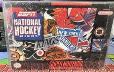 ESPN National Hockey Night (SNES) Super Nintendo CIB Complete Box 1994 Sony RARE