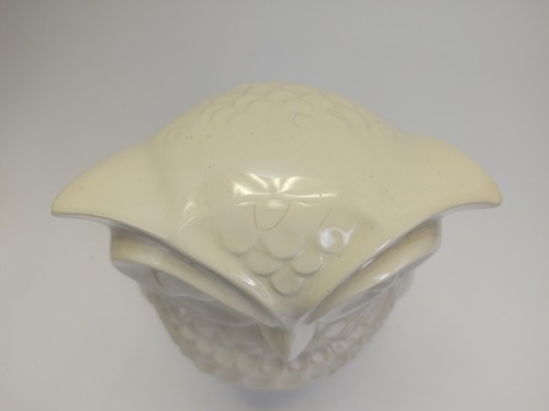 Vintage weiße Keramik Keramik Eule Keksdose MCM - Bild 14 von 19