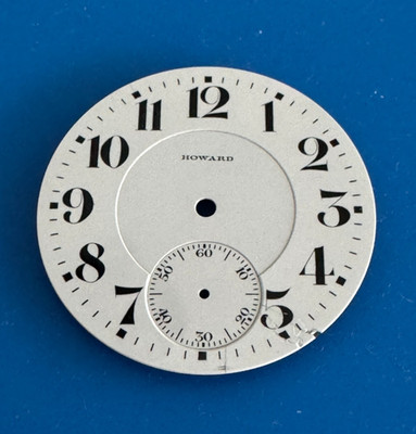 VINTAGE 16 SIZE KEYSTONE HOWARD POCKET WATCH PORCELAIN DIAL DOUBLE SUNK!