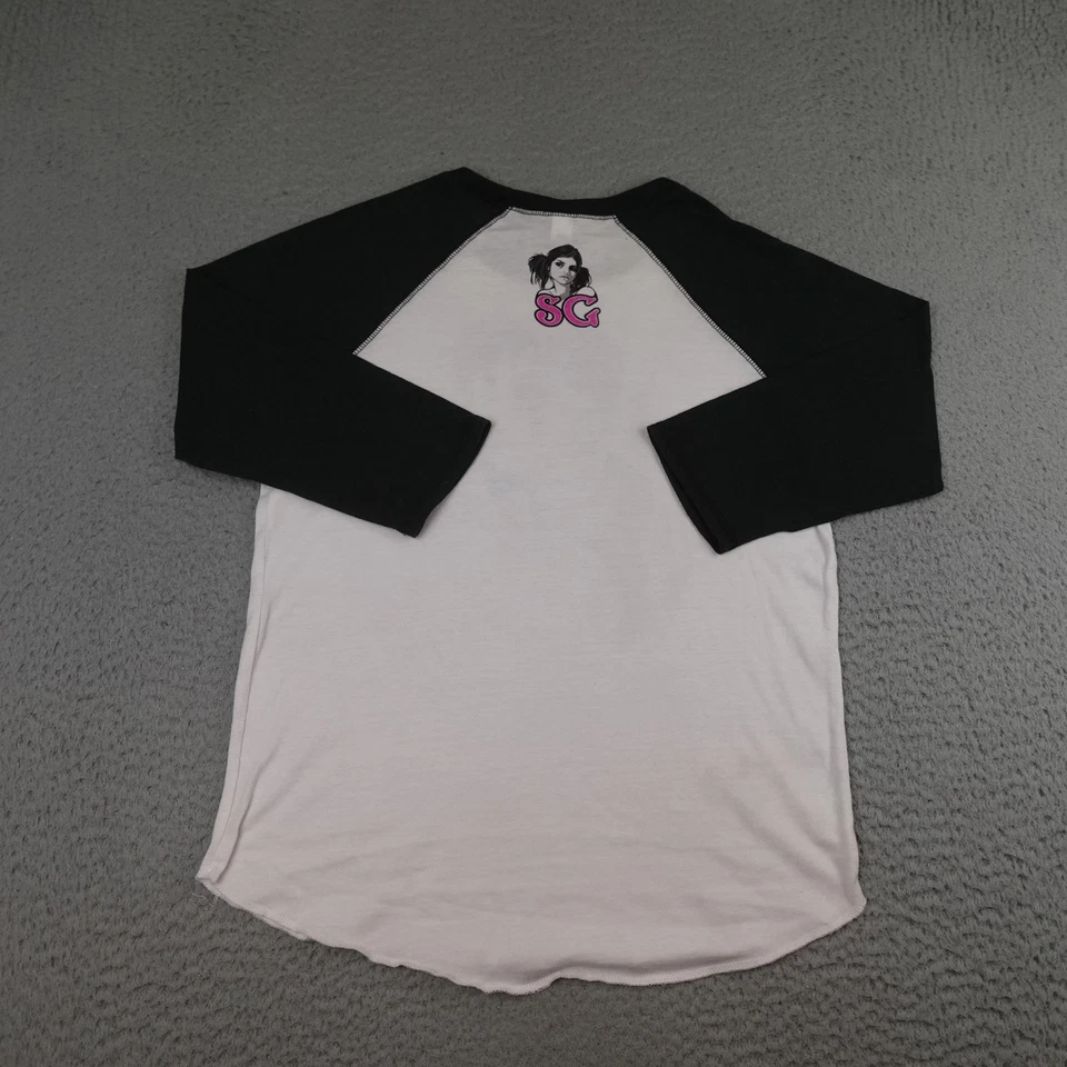 Suicide Girls Shirt Mens Large Black White Raglan Baseball 3/4 Sleeve Burlesque - Image 2 of 4