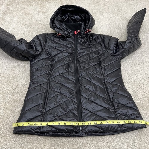 Tek Gear Warm Tek Hooded Quilted Puffer Jacket Coat Black Women’s Size Large - Picture 22 of 22