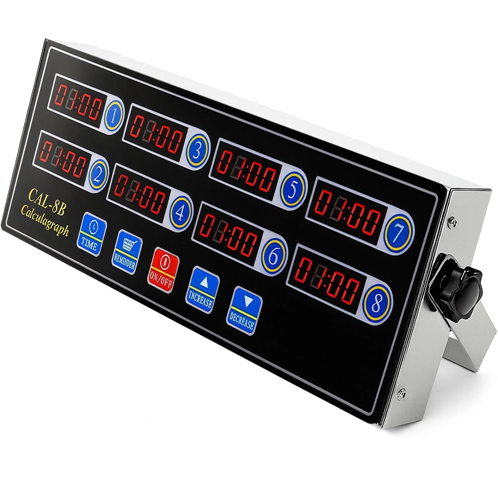 Commercial 8 Channels Digital Kitchen Timer, Stainless Steel Calculagraph Tim...