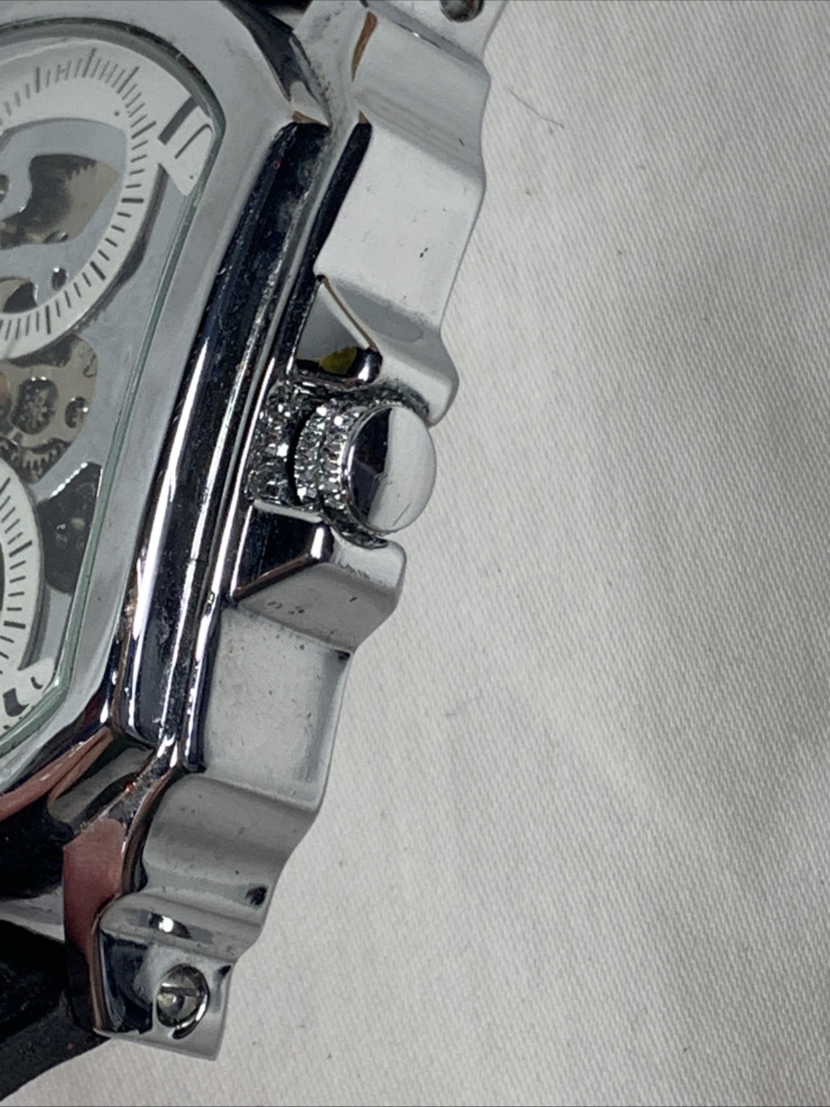 Watch/Automatic Winding/Skeleton/White Black A385 - image 5