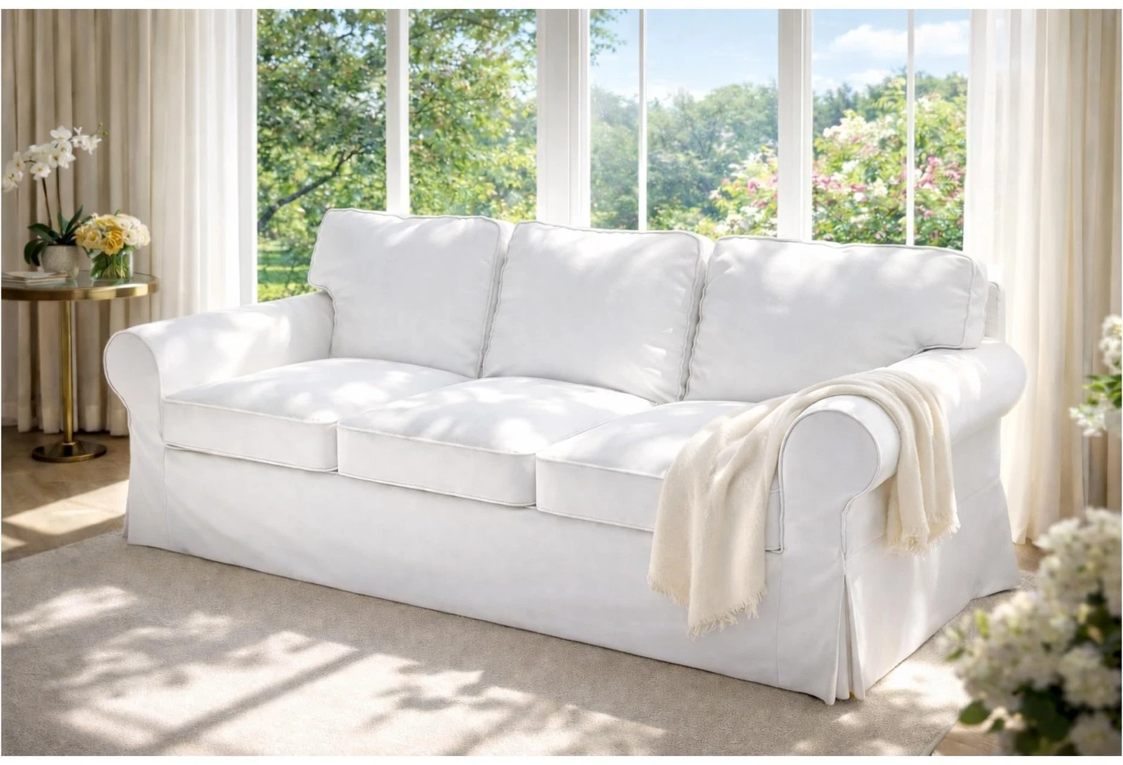 Heavy Cotton Ektorp Sofa 3 Seat Cover Replacement is Made White
Opens in a new window or tab