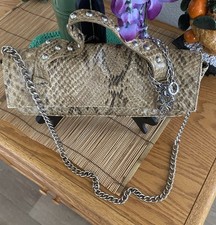Rampage Vintage Leather Snake Print Mini Handbag