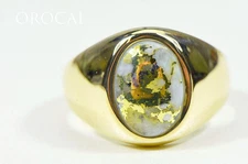 Gold Quartz Ring "Orocal" RM595XNQ Genuine Hand Crafted Jewelry - 14K Gold Casti