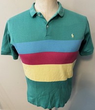 Polo Ralph Lauren Pastel USA Made VINTAGE 80's Mens Polo Shirt Large
