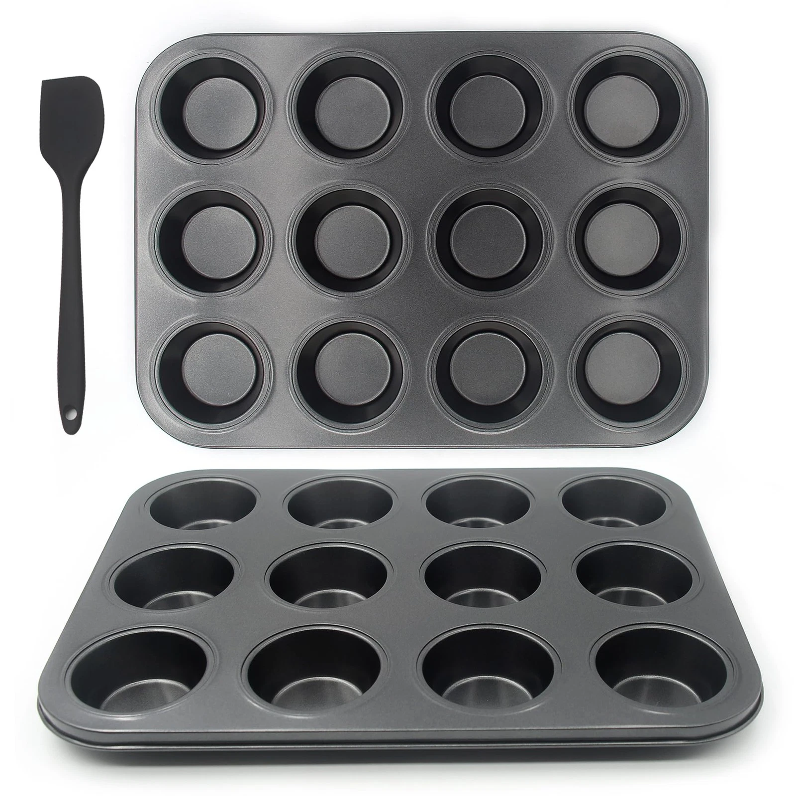 Bakexcel Non-Stick Muffin Pans, 12-Cup Standard Baking Pans Set 12-Cup, Gray
Opens in a new window o
