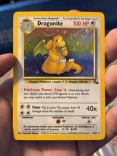 Pokémon TCG Dragonite Fossil 4/62 Holo Rare 1999-2000 Copyright 100 HP Stage 2