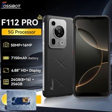 FOSSiBOT F112 PRO 5G 4G Teléfono Resistente Android 14 Exterior Moda Impermeable Negro