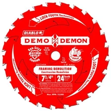 Diablo 7-1/4" x 24T Demo Demon Ultimate Framing/Demolition Saw Blade (10 Pack)