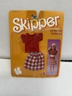 Vintage Mattel Barbie 1985 Skipper So Active Outfit #2234 Red Top w/ Plaid Skirt