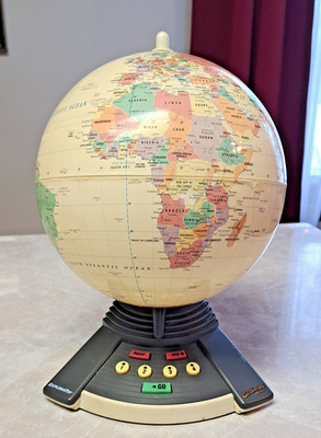 Vintage 1990s GeoSafari World Talking Globe Model 6498 Interactive STEM Toy