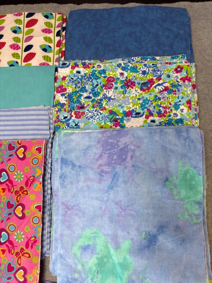 71 Precut Flannel Squares 10" & 9" - Assorted Patterns & Colors - Image 2 of 4