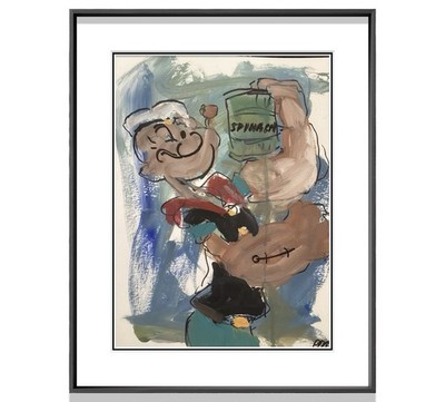 PDQ  Artist Original Paintings Pop Art Cartoon Character Acrylic 9x12 Paper