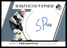 2022-23 SP Authentic Sign of the Times Autograph Scott Perunovich Rookie Auto