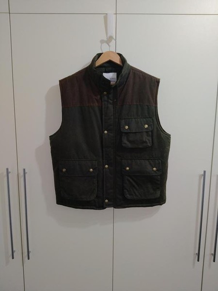 Men Barbour Vest Khaki Polyester XL