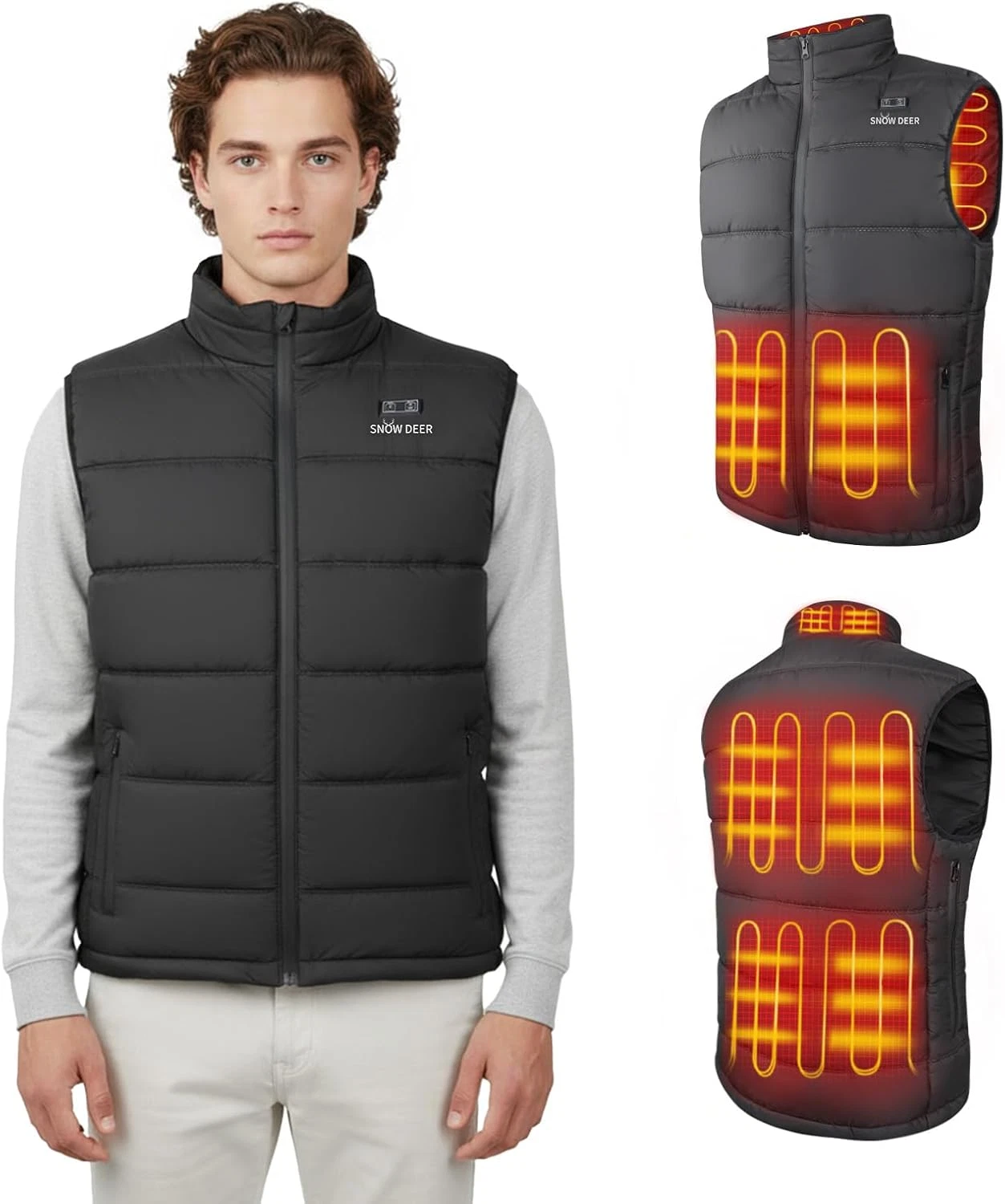 Lightweight Men's Heated Vest - Windproof & 10-Hour Winter Warmth