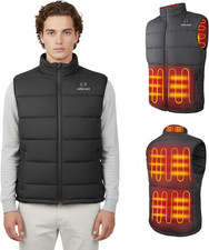 Lightweight Men's Heated Vest - Windproof 10-Hour Winter Warmth