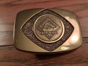 EX! - WILLAMETTE SALMON QUEST BELT BUCKLE - SOLID BRASS
