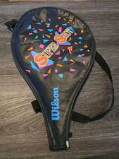 WILSON "Super Shot" Series Tennis Racquet Orange Blue & Hot Pink Cover Only