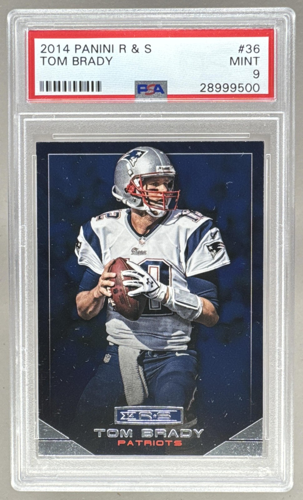 28999500 Tom Brady 2014 Panini Rookies & Stars #36 PSA 9