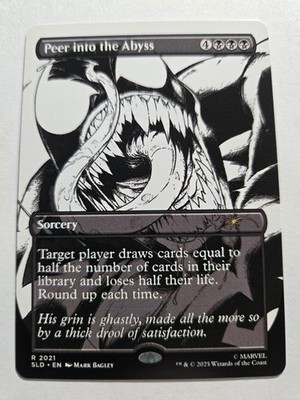 MTG Peer Into The Abyss (2002) *Non-Foil* Full Color Secret Lair: Venom MT/NM
