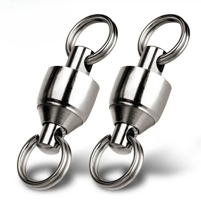 20-100pcs Heavy Duty Ball Bearing Rolling Swivels 11-110lb Stainless Sea Rings