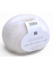 Rico design​ Pelote Essentials super kid mohair loves silk blanc