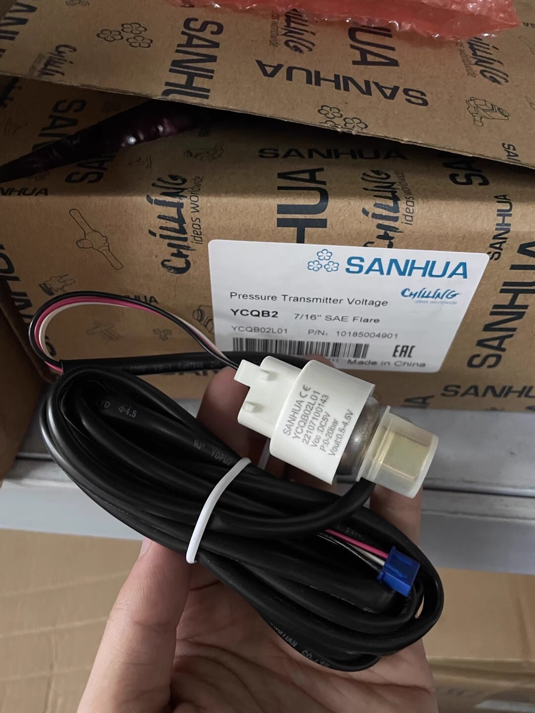 1pcs New SANHUA Pressure Transducer YCQB02L01(0-20bar）