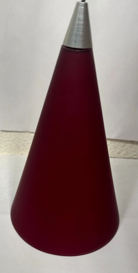 TECH LIGHTING 700FJCONRS CONE RED GLASS WITH SATIN NICKEL PENDANT ASSEMBLY - Image 2 of 4