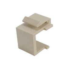 Keystone Blank Insert Modular Snap-In Wall Plate Hole Cover Filler - Ivory