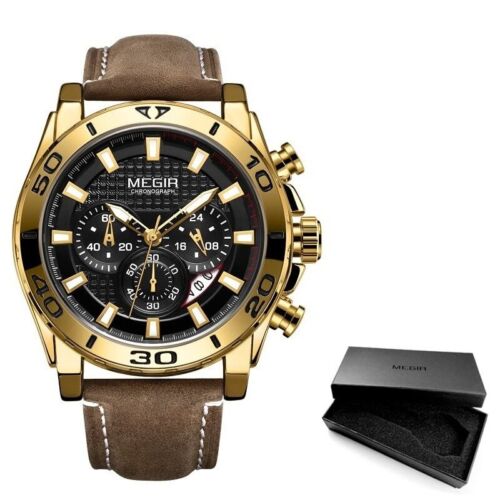 MEGIR Mens Watch Fashion Sport Quartz Mens Multifunctional Wristwatches - Picture 1 of 11