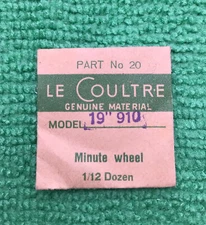 Jaeger LeCoultre Minute Wheel Cal. 19” 910 Part 20, NOS