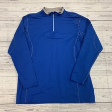 Reebok Blue 1/4 Zip Sweater Size XL