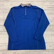 Reebok Blue 1/4 Zip Sweater Size XL