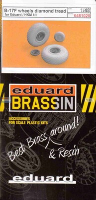1/48 Eduard Brassin #6481020 B-17F Wheels Diamond Tread For Eduard/HK