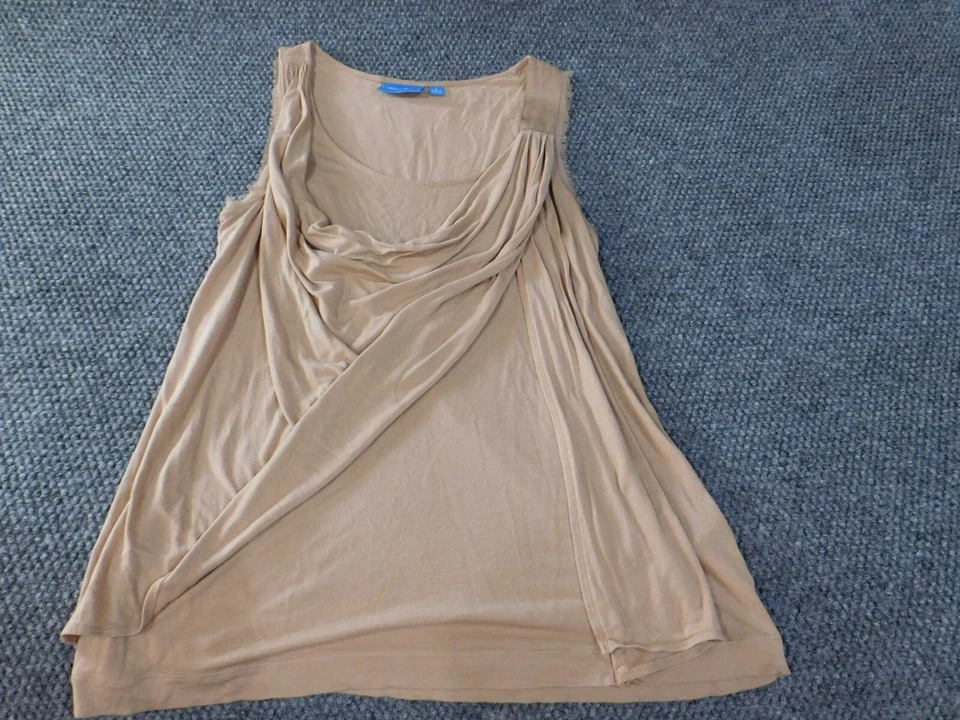Top Simply Vera Vera Wang grande crema melocotón sin mangas para mujer Foto 3 de 4