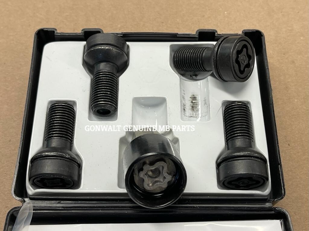 OEM 0019901607 New Mercedes Benz Rim Locks M14 X 1.5 X 27 Black GLK350 CLS400 eBay