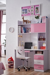study table with bookshelf for kids