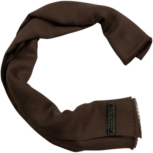 CJ Apparel Chocolate Brown Solid Color Design Nepalese Fringe Shawl Seconds NEW - Picture 11 of 11