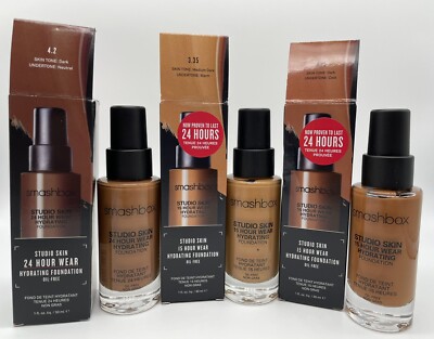 Smashbox Studio Skin15Hr Wear Hydrating Foundation Oil-Free1oz~Select Your Shade