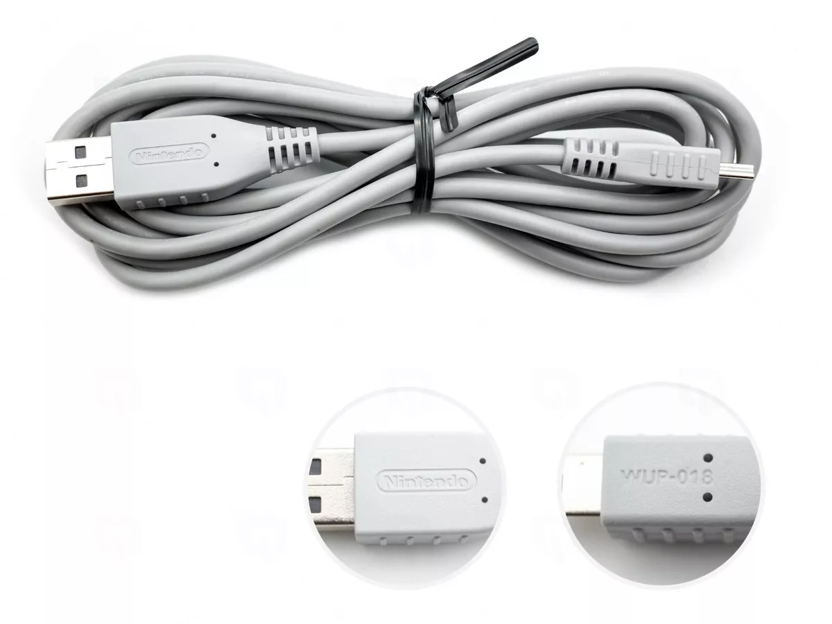 Official Nintendo Wii U Pro Charging Cable USB to Mini USB WUP018