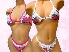 exotic dancewear hello-kitty set