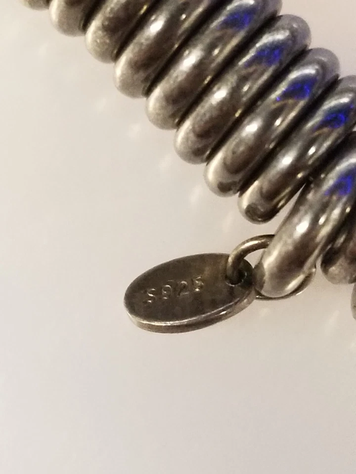 LINKS OF LONDON Sweetie черный браслет из чистого серебра сердце подвеска 925 эластичной - Изображение 4 из 4