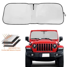 Windshield Sun Shade Sun Visor For 18-25 Jeep Wrangler JL/JLU&Gladiator JT 20-25