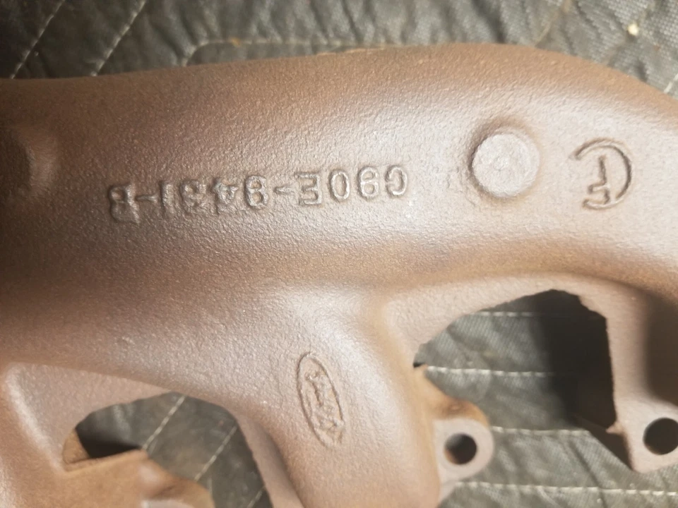 Colector de escape izquierdo Ford Fairlane Mustang Cougar 1969-1970 LH C9OE-9431-B OEM Foto 4 de 4