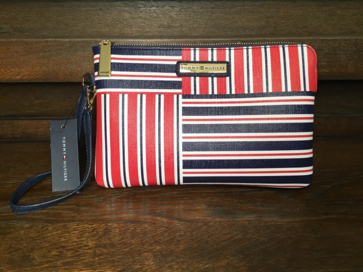 Månenytår ingen forbindelse ørn Tommy Hilfiger Red White &amp; Blue Patriotic Wristlet Purse Clutch Handbag  NWT | eBay